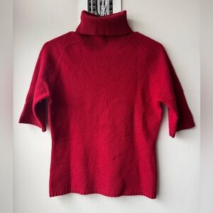 Jacob Rich Red 100% Wool Turtleneck Sweater